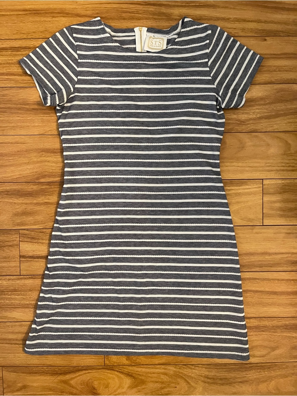 STS Navy and White Striped Short Sleeve Dress